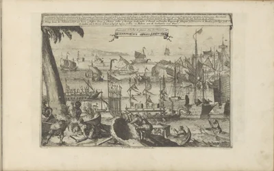 Schepen en speeljachten Scheepen en Speeljachten / Vessels and Pleasure Yachts between the Chinese (título sobre el objeto) Las Indias Orientales y Occidentales y otros lugares (título de la serie)