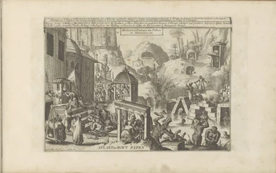 zona en caja Aflaet en Boet Papen / Absolución y penitencia de los sacerdotes en Abissinia, etc. (título en el objeto) Las Indias Orientales y Occidentales y otros lugares (título de la serie)
