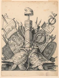 Dibujo, Trofeo de Armas, 1830-1850