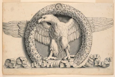Corona de Hojas de Roble con Águila