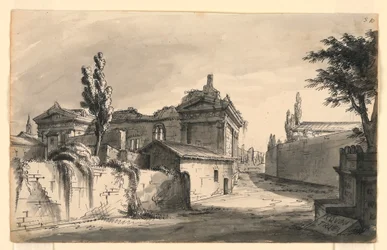 Diseño de escenario, edificios antiguos