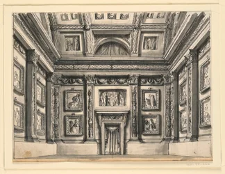 Diseño de escenario, interior del palacio