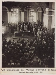 VIII Congreso de Mutilados e Inválidos de Guerra - Roma, enero 1933 - 11 (foto en b/n)