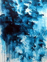 Abstracción azul intenso
