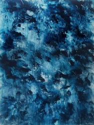 Abstracción dinámica en azul