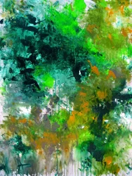 Abstracto en verde intenso