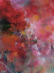Abstracto en rojo intenso