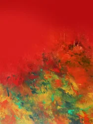 Abstracto en rojo intenso