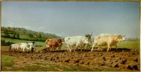 El arado nivernais, el sombrage. Pintura de Marie Rosalie Bonheur (Rosa Bonheur) (1822-1899) 1849 París, museo de Orsay