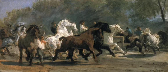 Estudio para el mercado de caballos, 1852-54