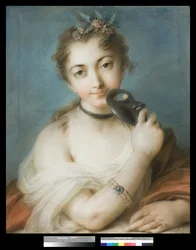 Retrato de una mujer con máscara