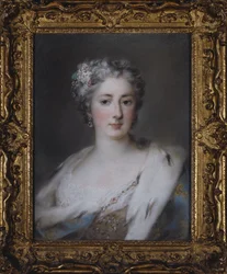 Retrato de una dama con una túnica adornada con armiño