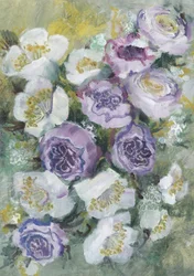 Ramo de lavanda y blanco