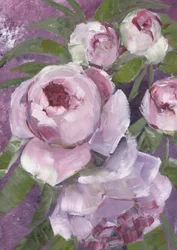 Peonías rosas de estilo pictórico