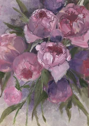 Ramo de peonías rosas