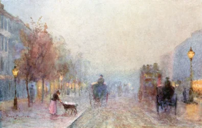 Brompton Road en una Noche de Niebla