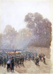 El desfile de los soldados 1891 (acuarela)