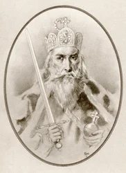 Carlomagno, alias Carlos el Grande o Carlos I, de Biografías vivas de gobernantes famosos.