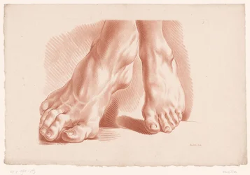 Dos pies
Principios del dibujo del natural, quinta parte (título de la serie)
Ve Cahier de Principes du Dessin d