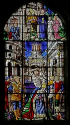 Vidriera que representa la ejecución de San Dionisio, 1530-40