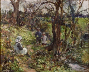 Los recolectores de prímulas (óleo sobre lienzo)