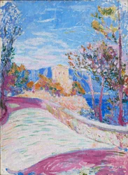 Camino y árboles, c.1915-18