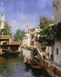 Una Escena de Canal Veneciano
