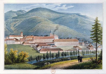 Fábrica de Messrs Hartmann und Fils, Munster, Alsacia, Francia, 1842