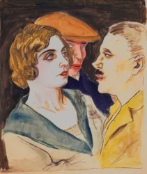 Pareja de baile y espectadores