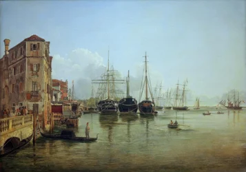 Vista de la Strada Nuova hacia los Giardini Publici en Venecia