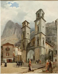 La Plaza de la Catedral en Cattaro