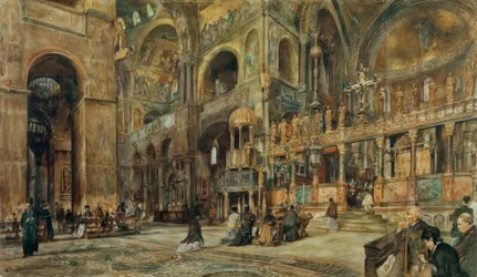 Interior de la Basílica de San Marcos en Venecia