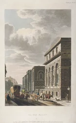 Vista de Old Bailey, mirando al norte, Ciudad de Londres, 1814