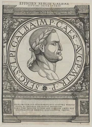 El emperador romano Galba (huella)