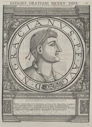 Emperador romano Graciano (huella)