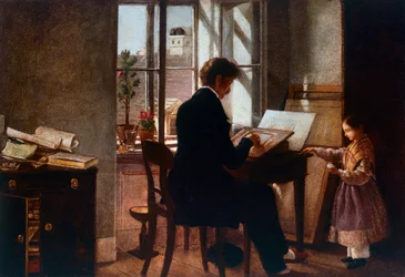 En la ventana, por Rudolf von Alt