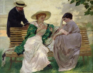 La charla (óleo sobre lienzo)