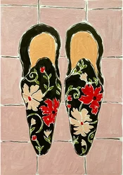 Zapatillas elegantes con motivos florales