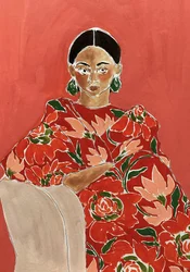 Un retrato de moda lleno de vida