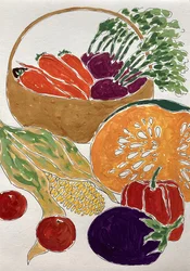 Una cosecha de verduras llena de color