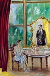 Afternoon Tea, 2022 (óleo sobre lienzo)
