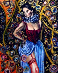 Carnaval Tudor Girl, 2025 (óleo sobre lienzo)