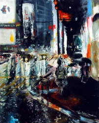 Luces de la ciudad I, 2020 (óleo sobre lienzo)