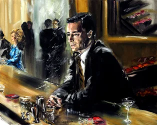 Gentleman at the Bar, 2021 (óleo sobre lienzo)