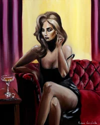 Gilded Grace, 2023 (óleo sobre lienzo)