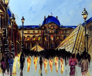 Museo del Louvre de París, 2025 (óleo sobre lienzo)