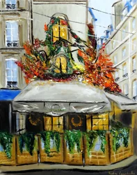 Maison Sauvage París - con adornos dorados, 2023 (óleo sobre lienzo)
