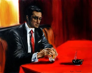 Hombre en el bar, 2024 (óleo sobre lienzo)