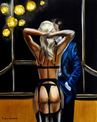 Romance de medianoche, 2025 (óleo sobre lienzo)