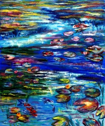 El estanque de Monet II, 2024 (óleo sobre lienzo)